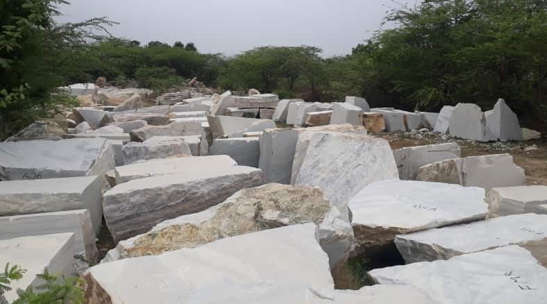 Makrana white marble slab, polished